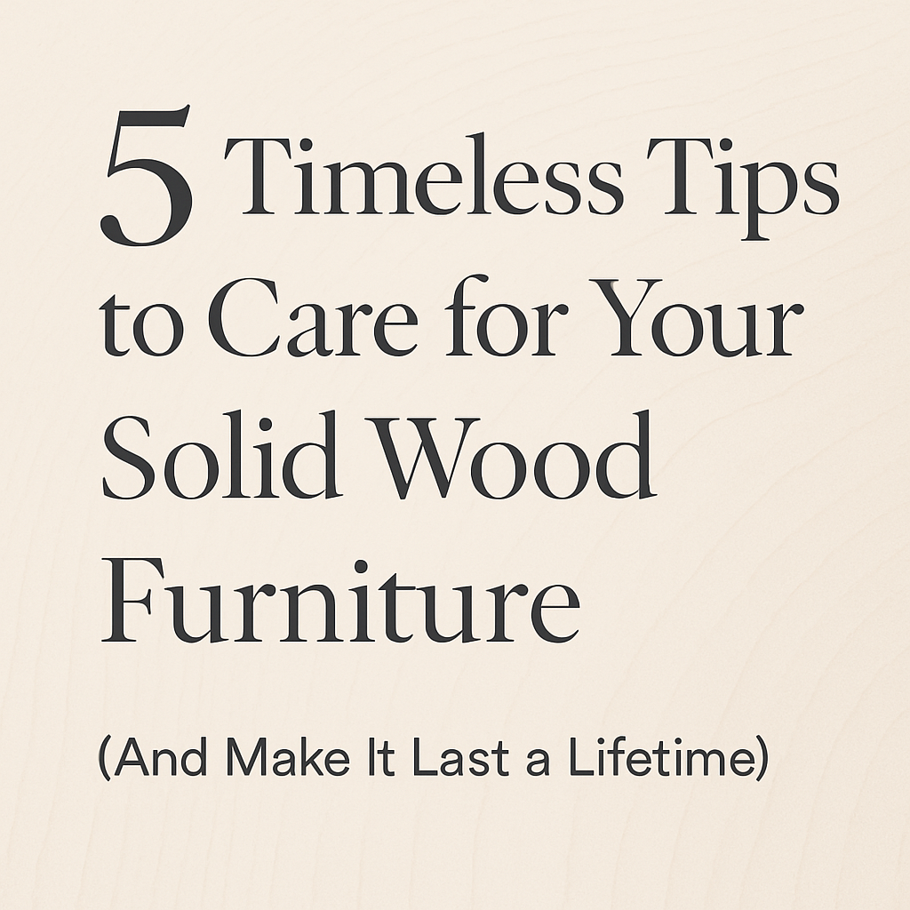 5 Timeless Tips to Care for Your Solid Wood Furniture (And Make It Last a Lifetime)