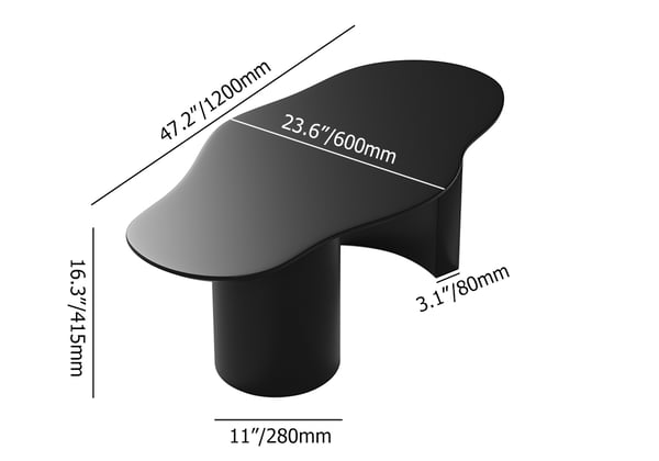 Gloss cloudy centre table