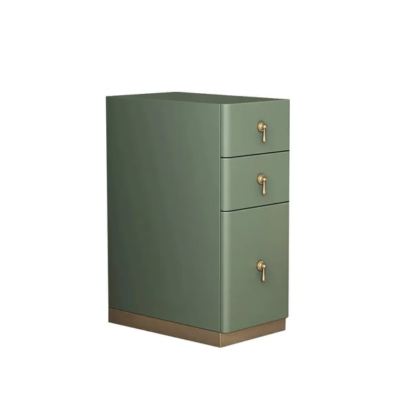 Rich light green bed side table with three drawer