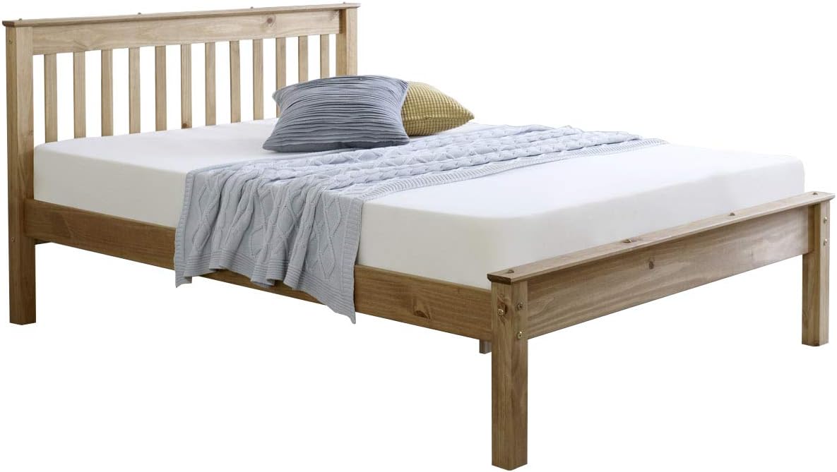 Antique Pine Wooden Queen Max Bed