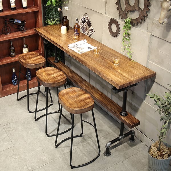 High top of dining table with high sitting chair
