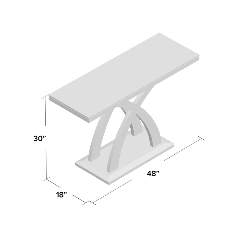 Walnut Polish Wooden Console Table