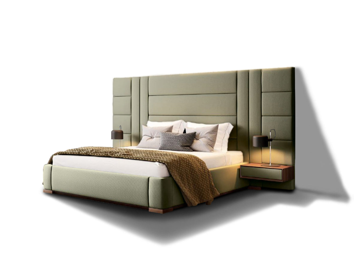 Belgium Large Headboard Bed