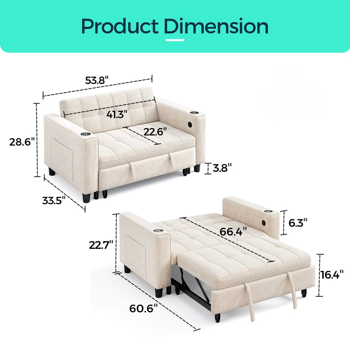 Jensen Sofa Cum Bed