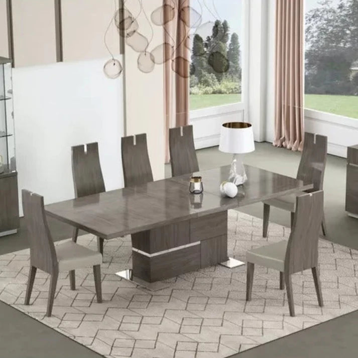 Dining Table with 6 Chairs Butterfly Leaf Dining Set