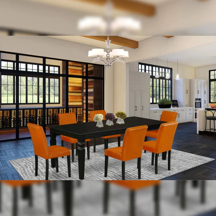 Solid Wood 6-Seater Dining Set