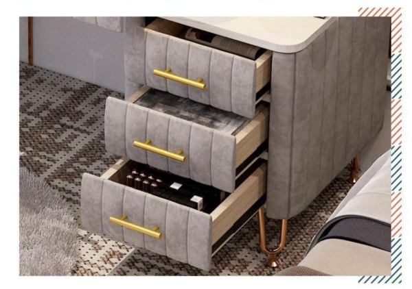 Lavish Bed Table in rich velvet