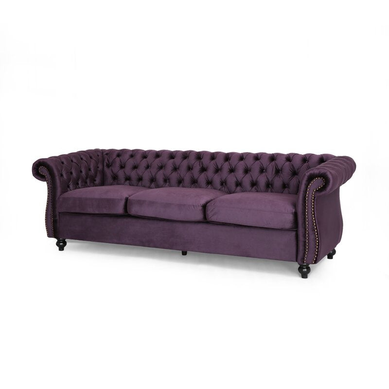 Plum Purple Three Seater Comfy Sofa