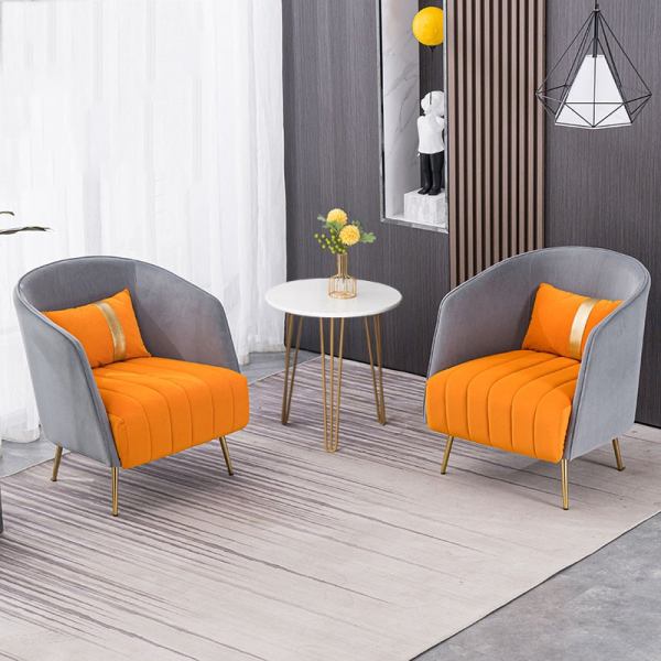 Roman Era Pair Of Chair In Suede