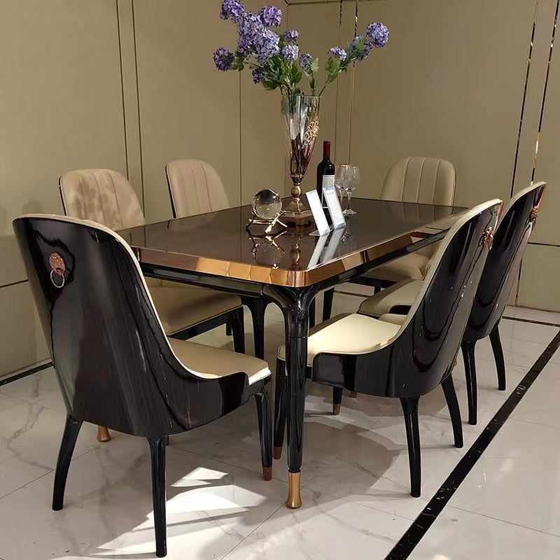 Elegance Dining Table With Polish 6 Seater