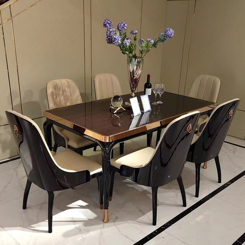 Elegance Dining Table With Polish 6 Seater