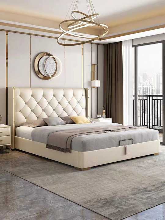 Milan White Upholstered Bed
