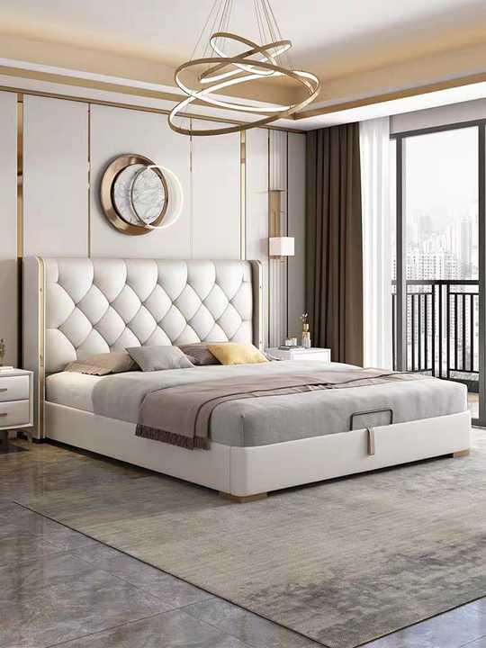 Milan White Upholstered Bed