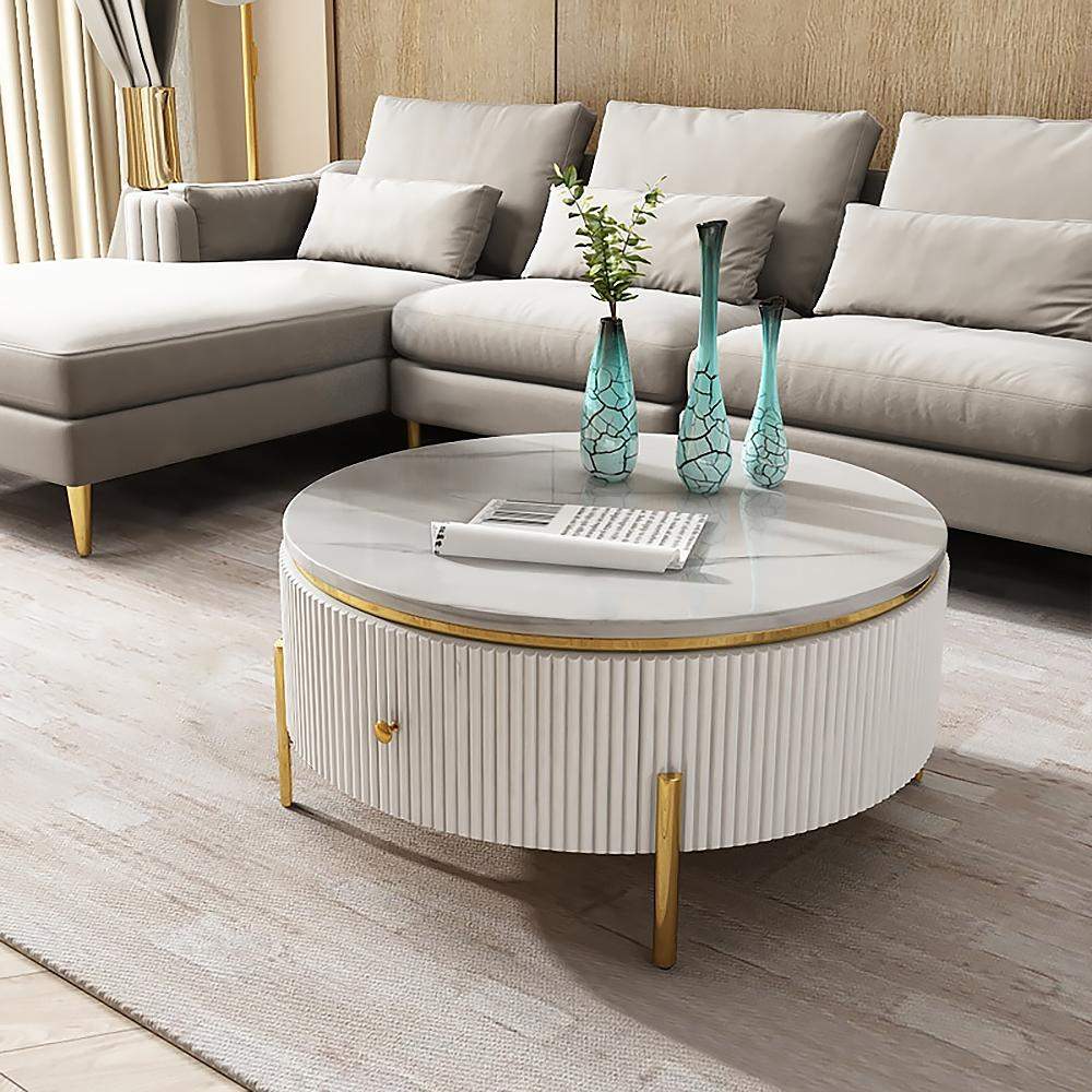 Modern delicate round coffee table