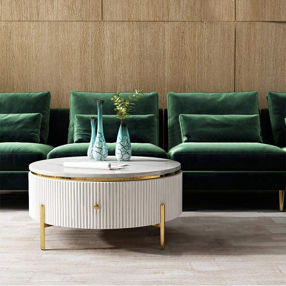 Modern delicate round coffee table