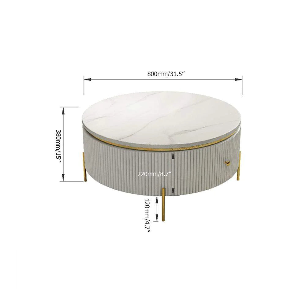 Modern delicate round coffee table