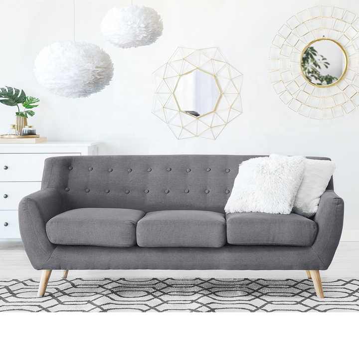 Drive Stylish Puffy Sofa In Suede