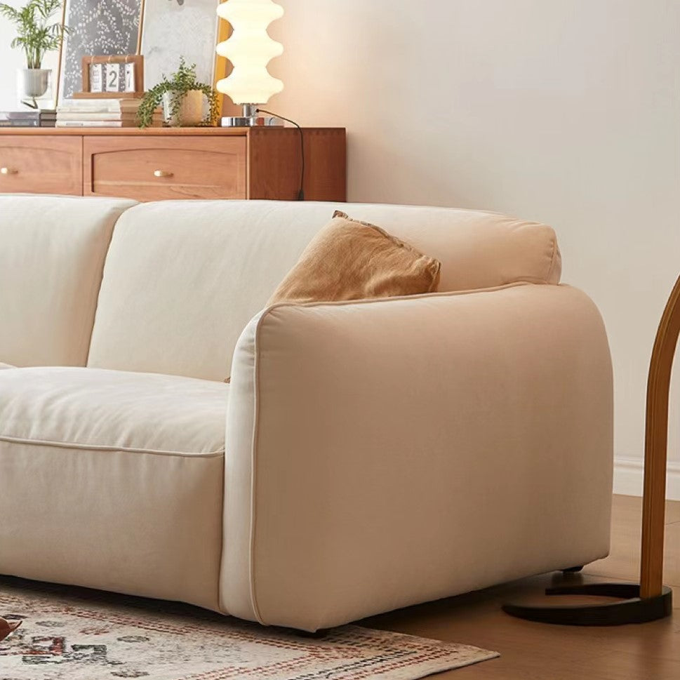 Fluffy Modern Luxury Sofa In Velvet