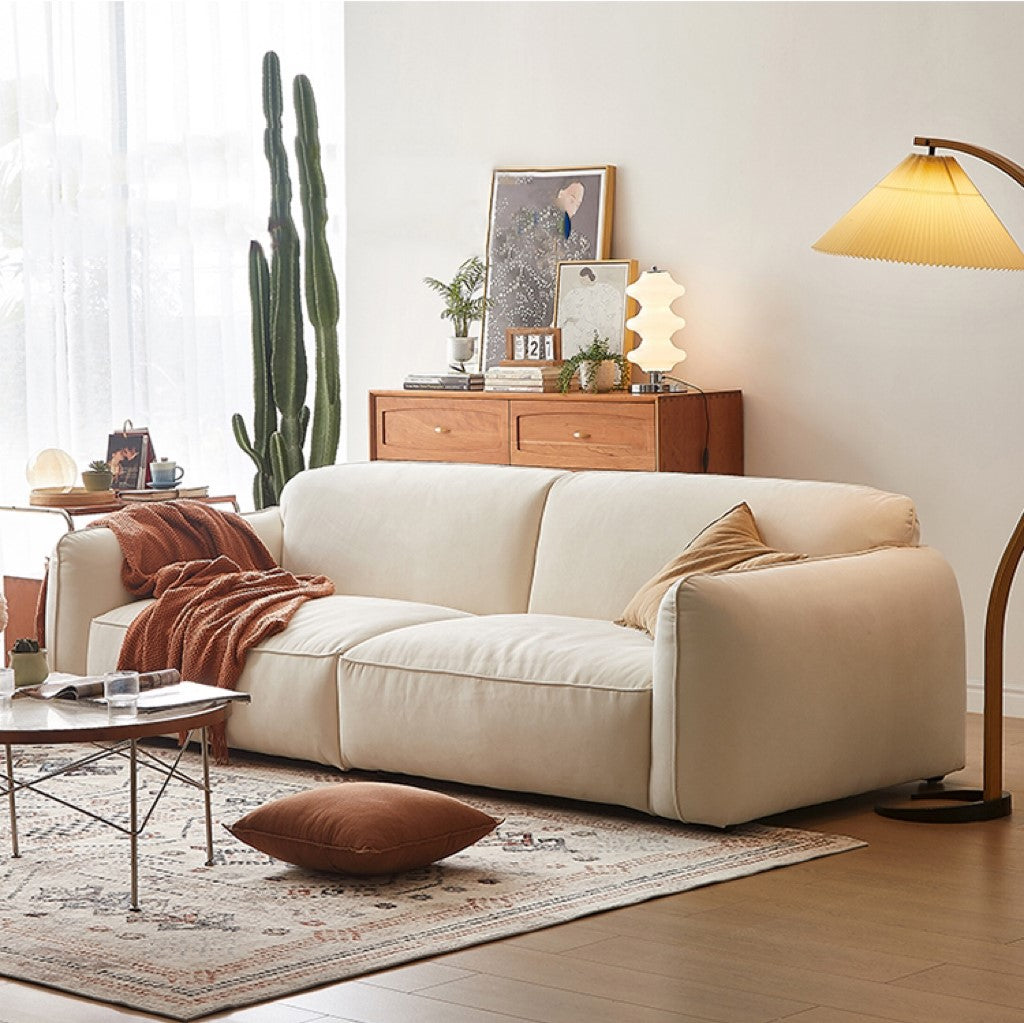 Fluffy Modern Luxury Sofa In Velvet