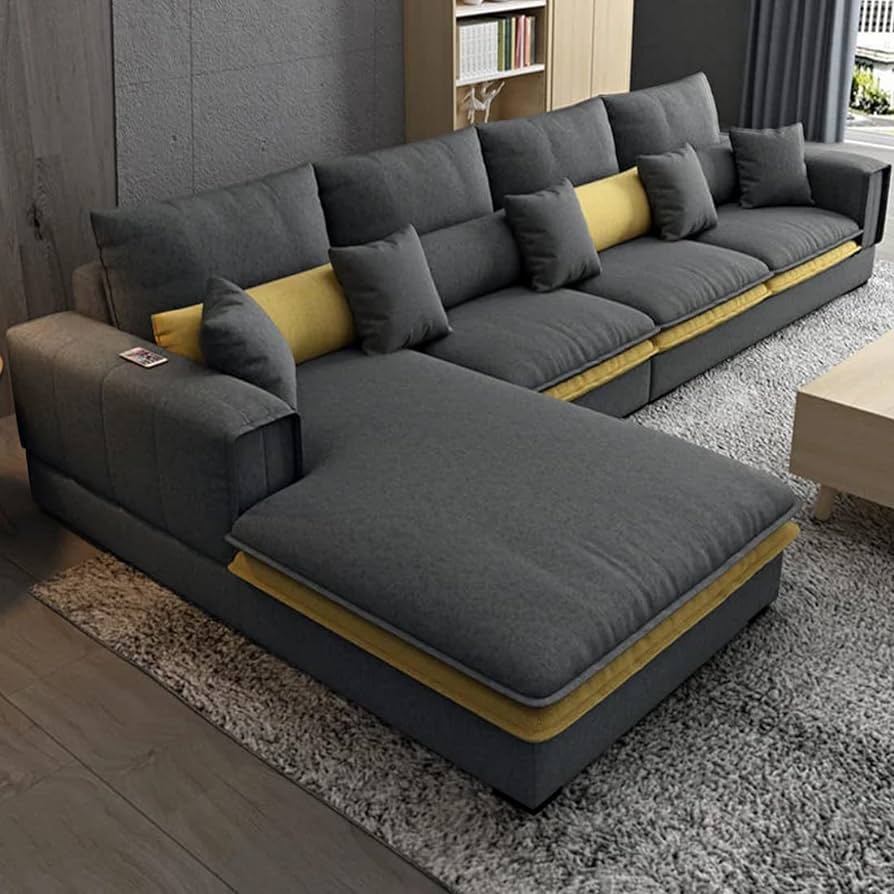 Nordic Modern Sofa Design L Shape Fabric Velvet