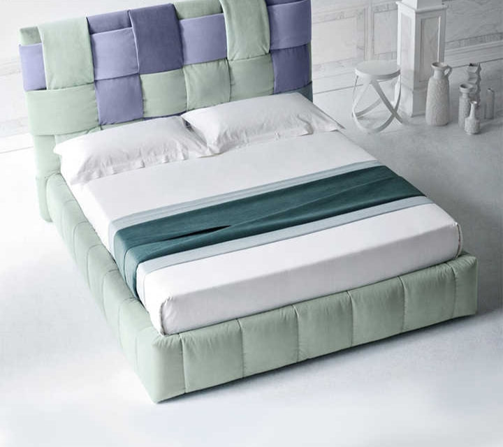 Sky Blue Strip Touch Bed