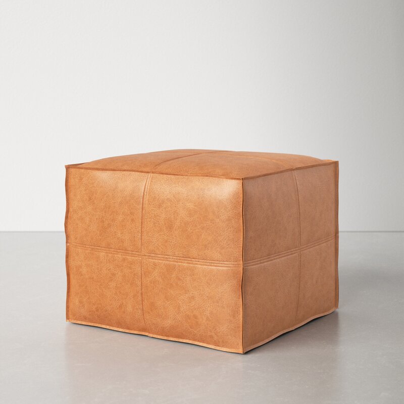 Gorgeous orange Ottoman without Storage