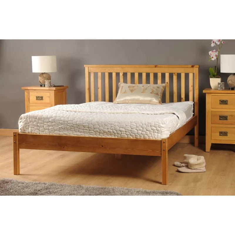 Antique Pine Wooden Queen Max Bed