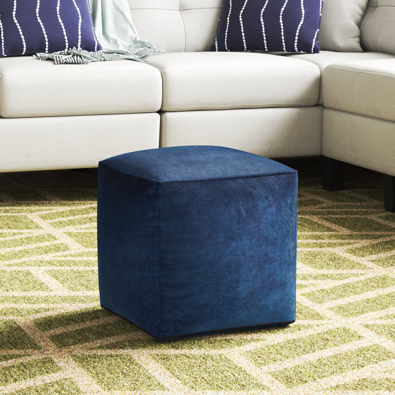 Boxton Blue ottoman pouf