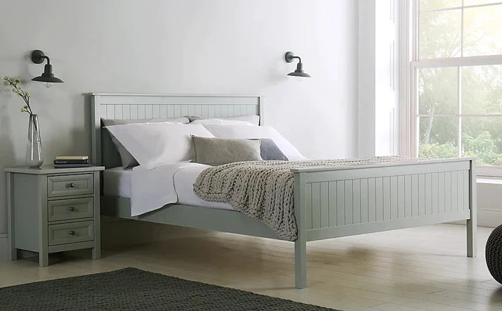 Grey Wooden Bed