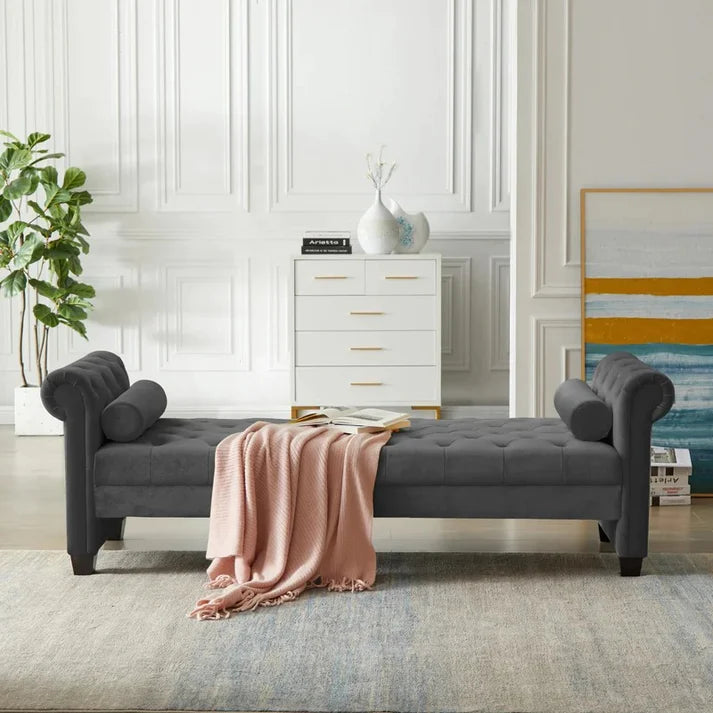 Nordic Rolled Arms Chaise Lounge