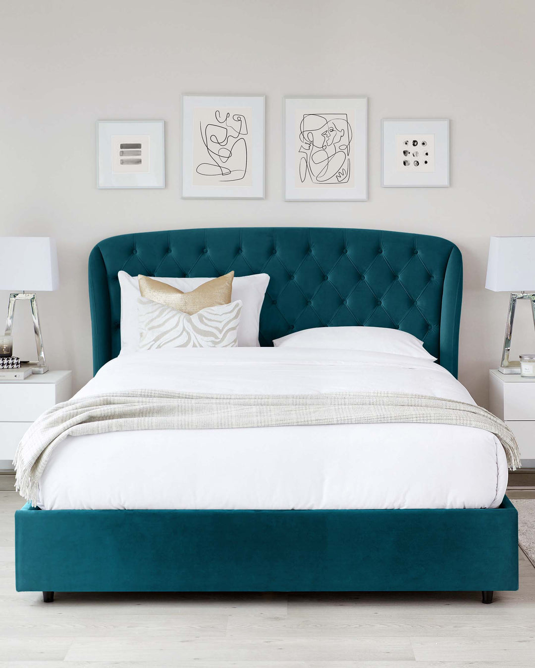 Gorgeous Coral Green Bed with storage