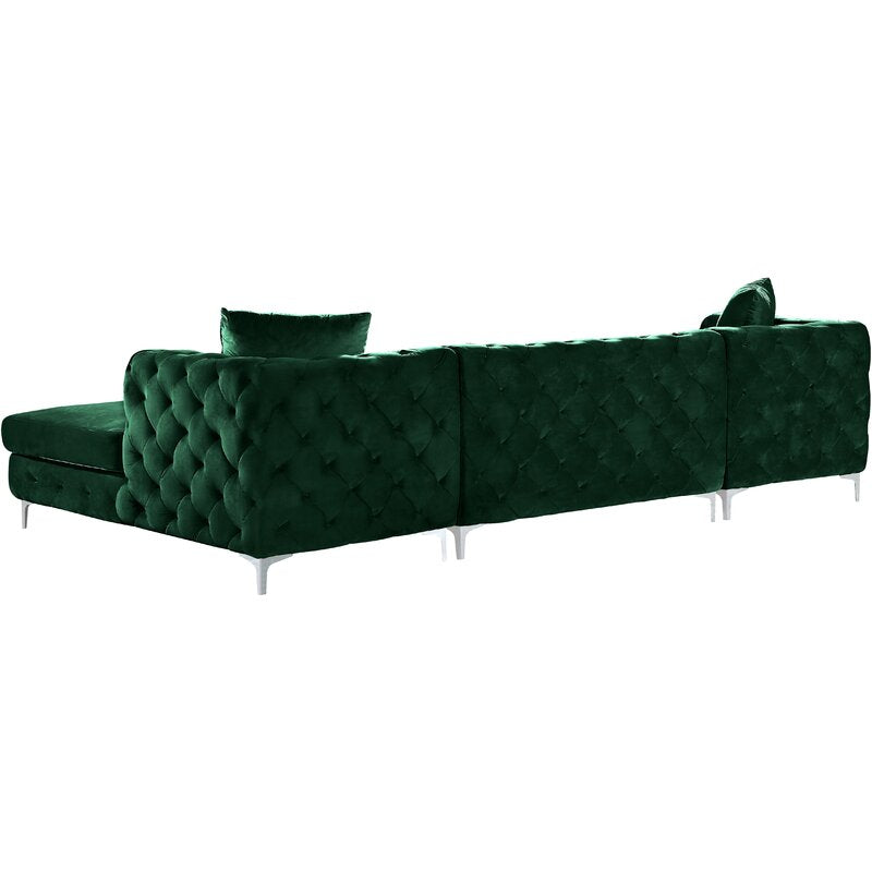 U-Shaped Sectional Sofa In Suede