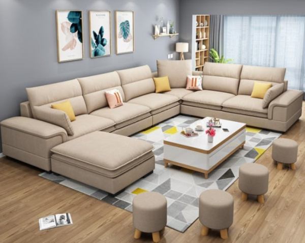 Graceful Modern U-Shaped Sofa