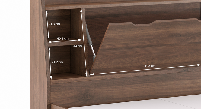 Box Storage Bed In Classic Walnut Finish