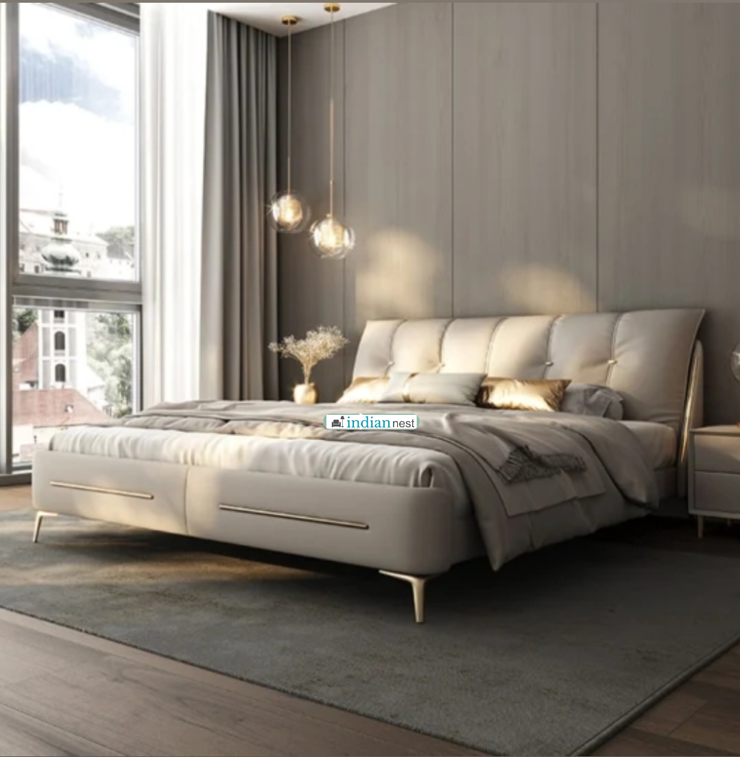 Luxe Albino Upholstered Bed