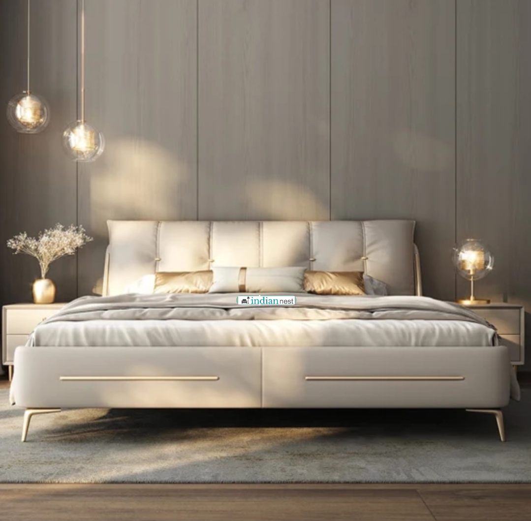 Luxe Albino Upholstered Bed