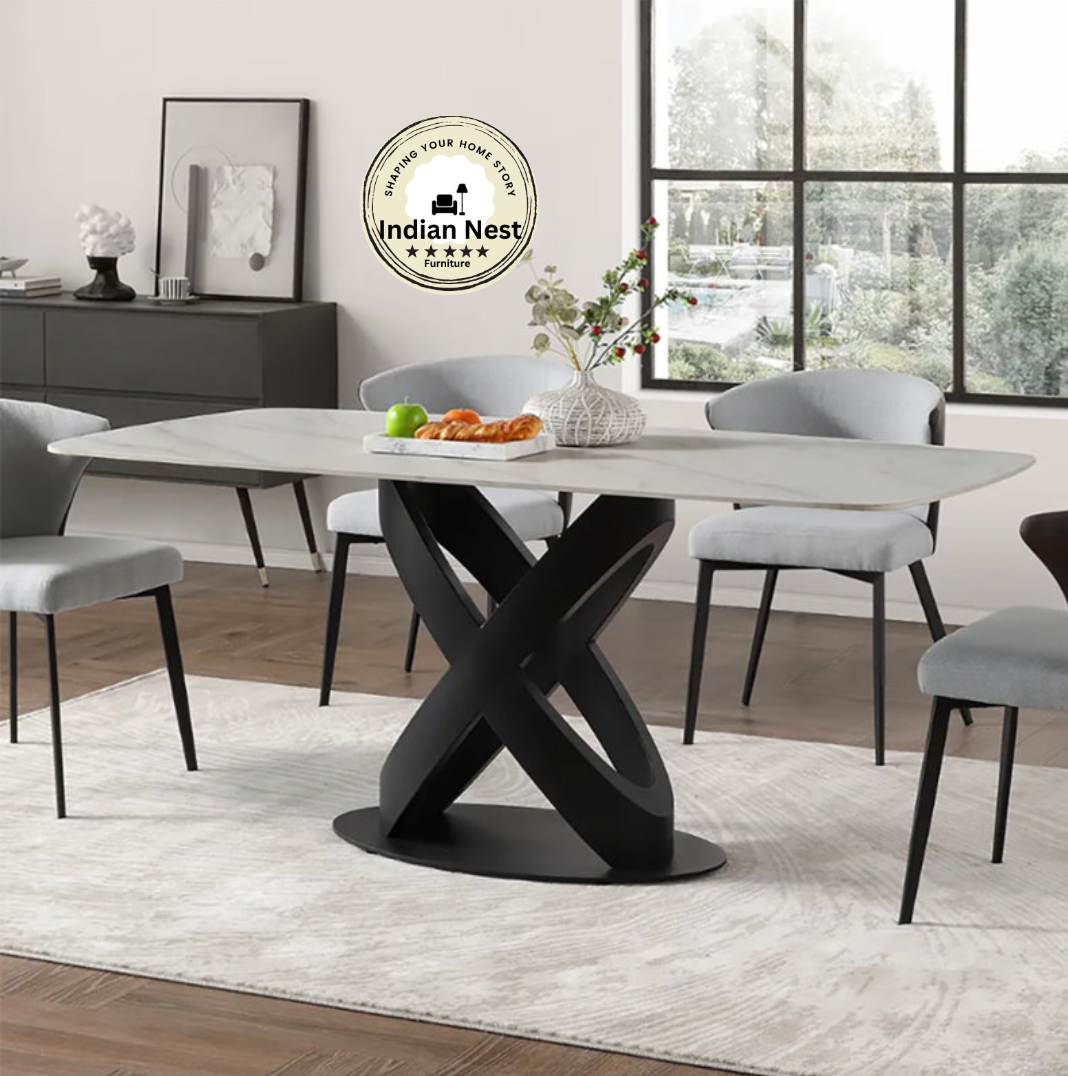 Aahed Wooden Frame Family Table