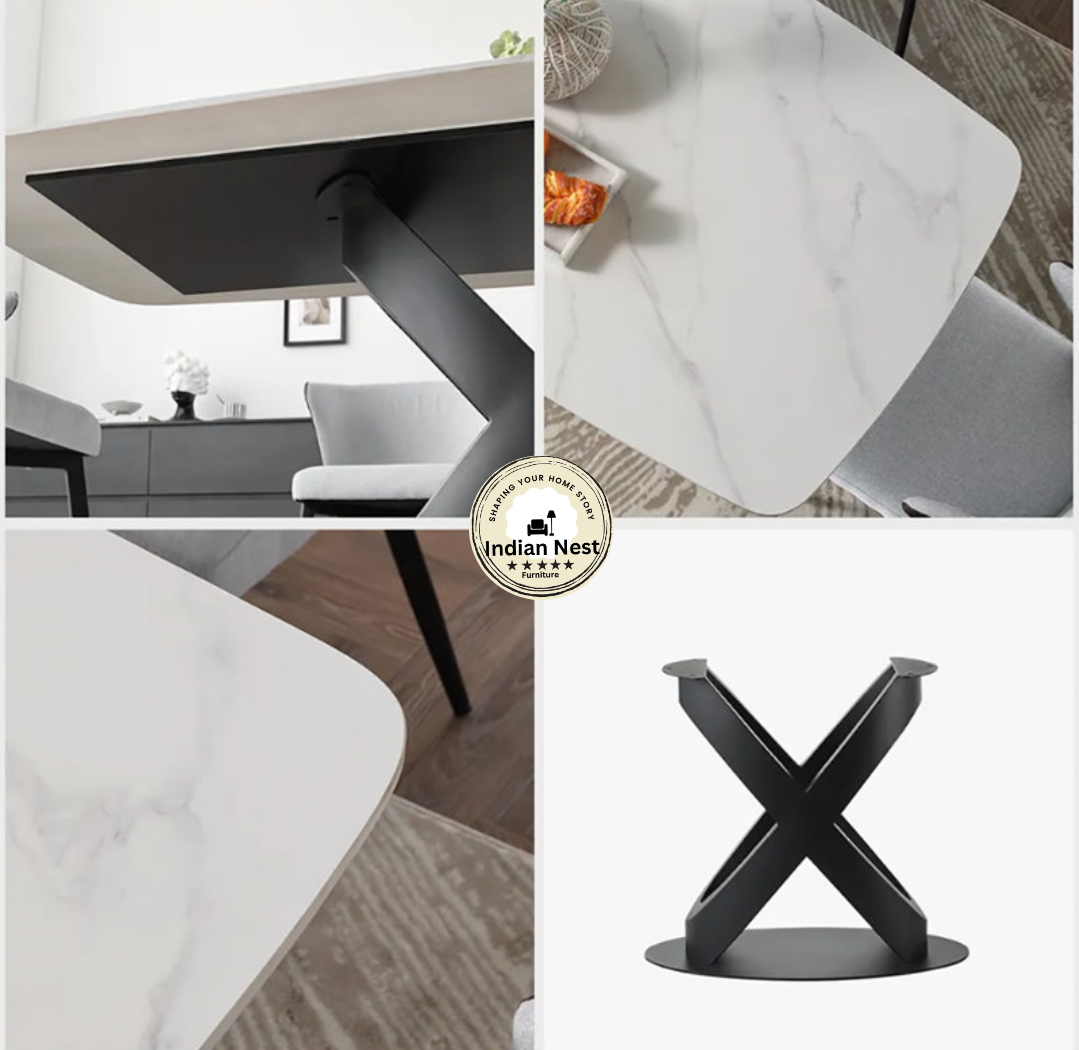 Aahed Wooden Frame Family Table