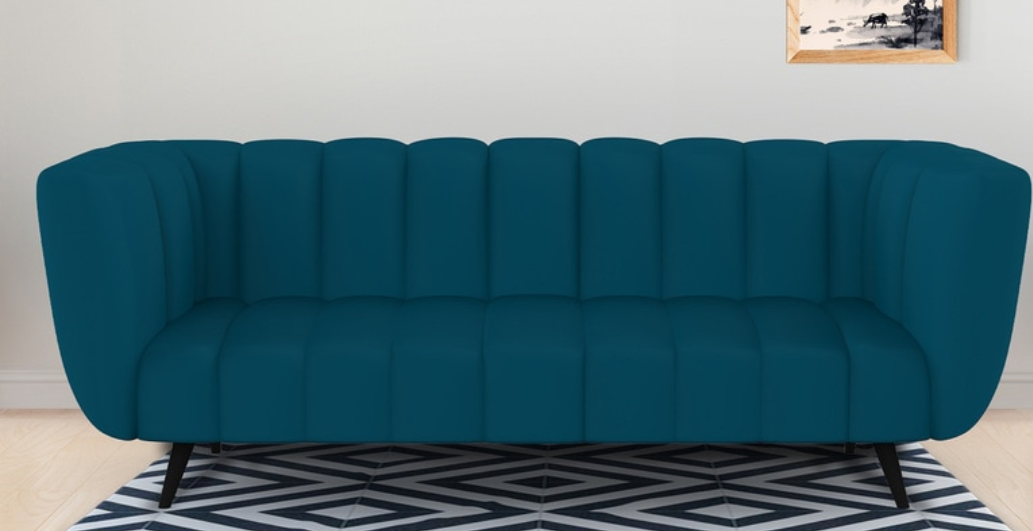 Boxton Peacock blue colour sofa