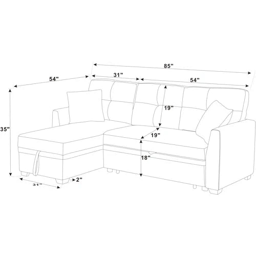 Versatile L Shape Sofa Cum Bed