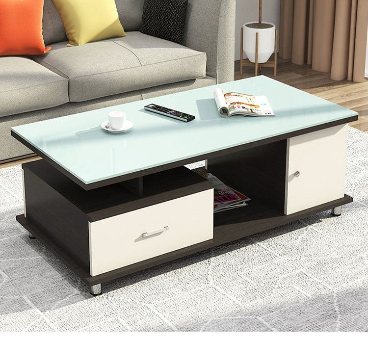 Texo Center table with Pu Polish top with Glass.