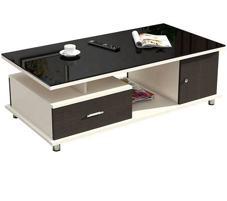 Texo Center table with Pu Polish top with Glass.