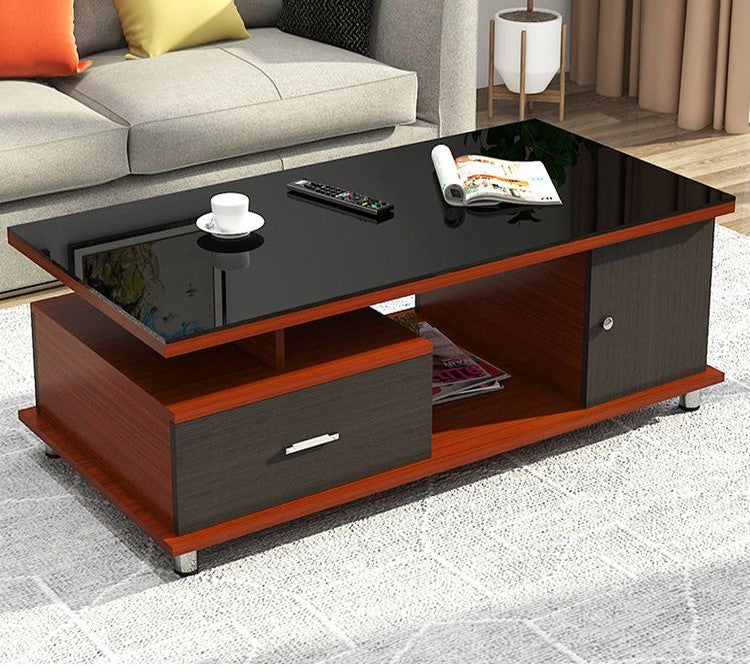 Texo Center table with Pu Polish top with Glass.