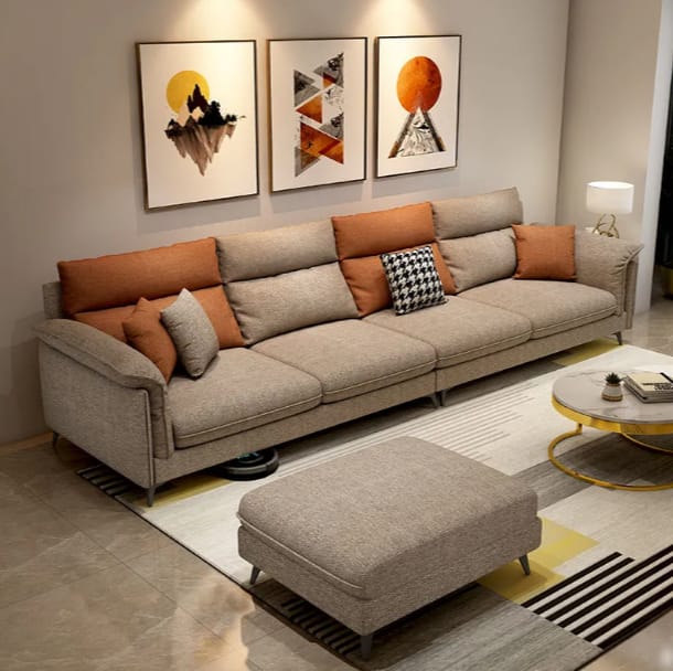 Drive Modern Extra Long Sofa With Ottoman