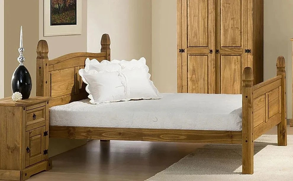 Mitashi Classic Wooden Bed in Teak Wood.