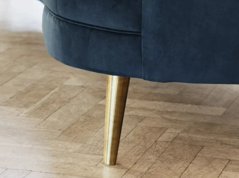 Curve Modern Sofa 3-Seater In Velvet