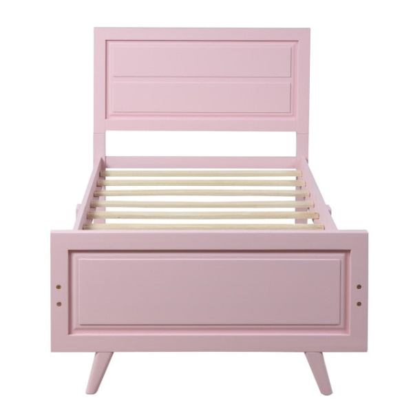 Baby Pink Wooden Bed For kids