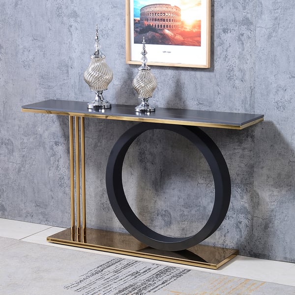 Opal Black Console Table