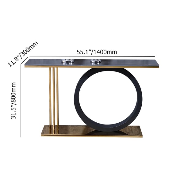 Opal Black Console Table