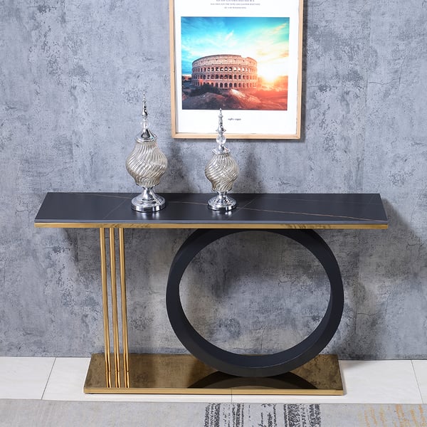 Opal Black Console Table